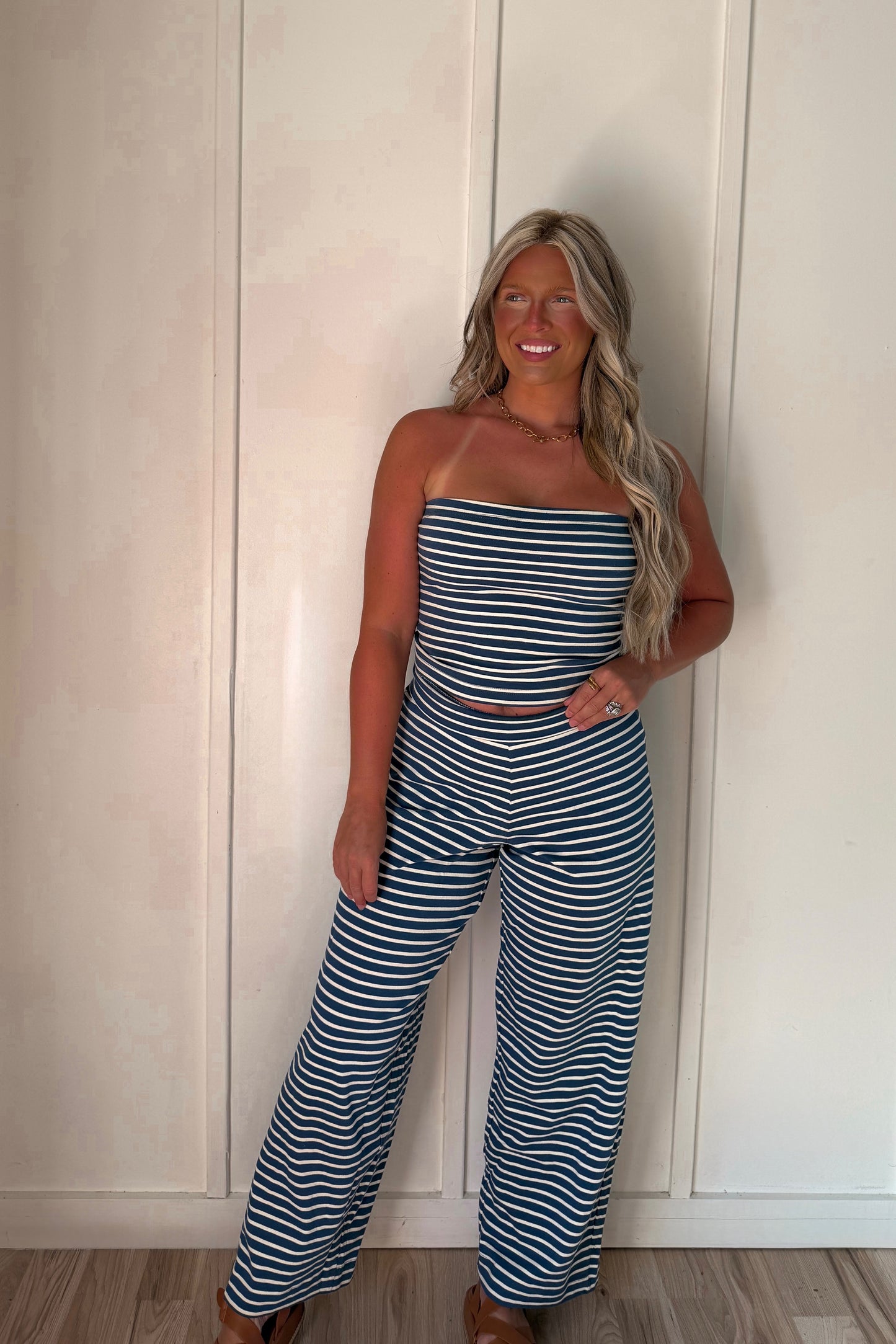 Shoals Stripe Set- Navy & White