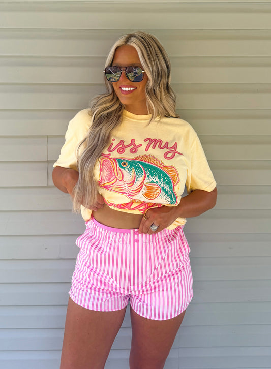 Dock Days Shorts - Double Lined Pink Stripes