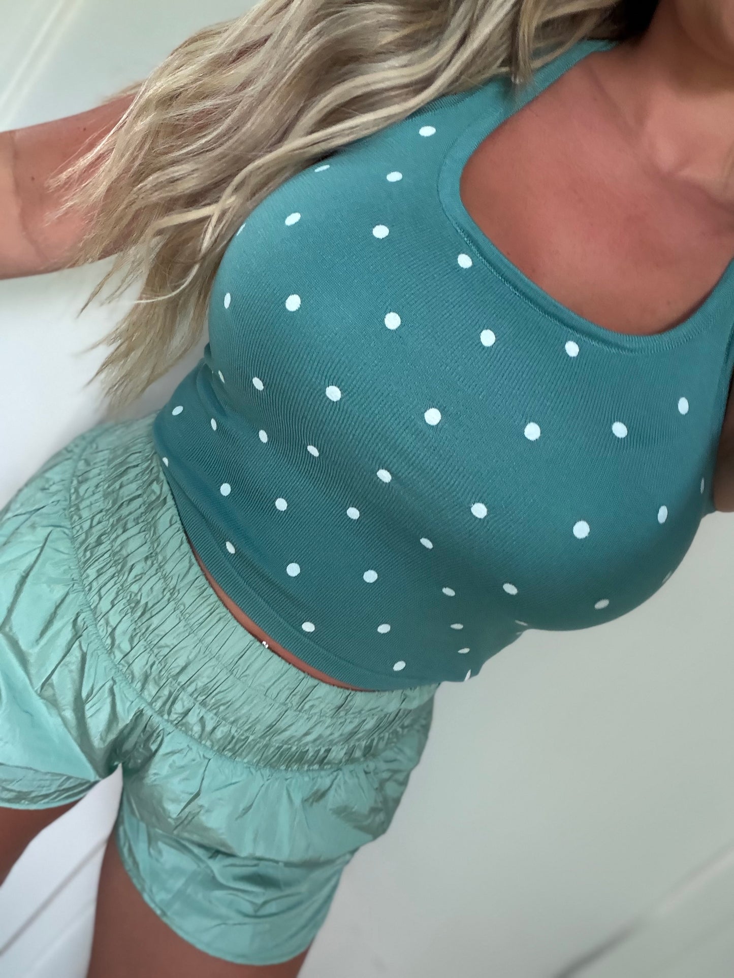 Tan Line Tank- Marsh Polka Dot