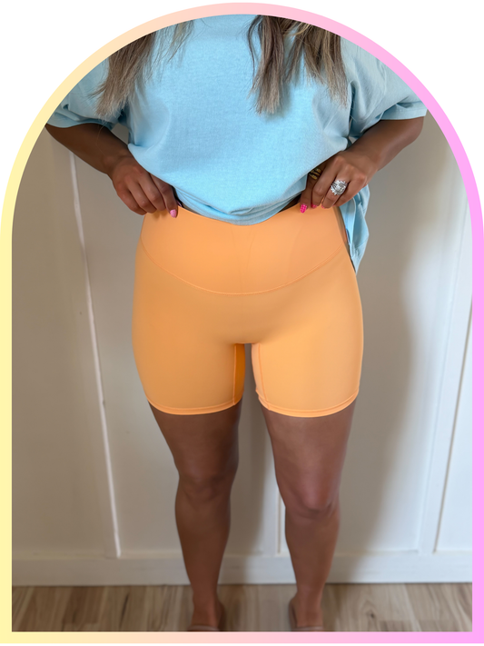 Acre Active Shorts-periwinkle+creamsickle