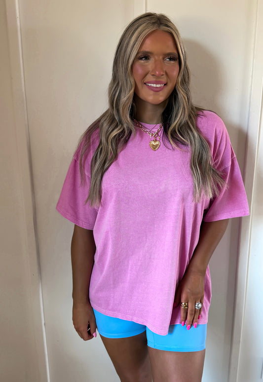 Acre oversized tee-fuchsia