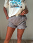 Cotton & Hymns - Brown Gingham Ruffle Shorts