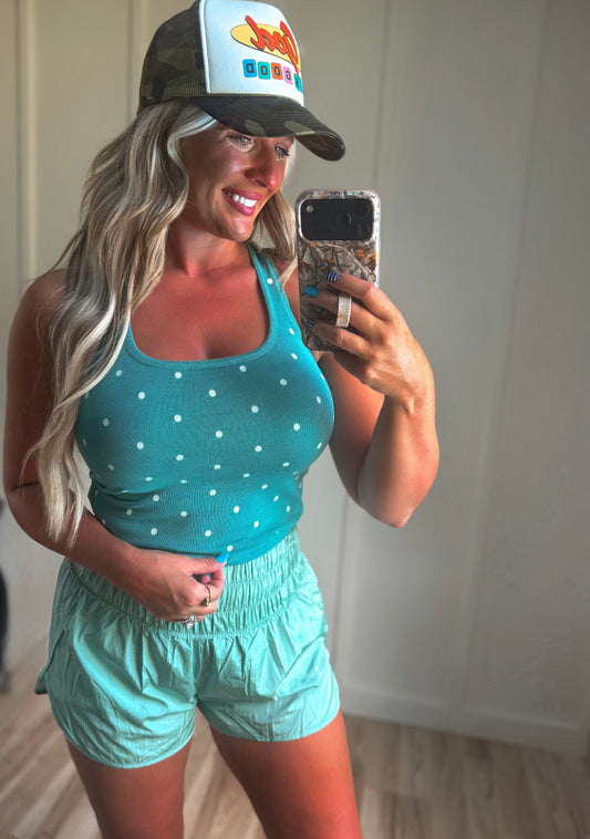 Tan Line Tank-  Marsh Polka Dot