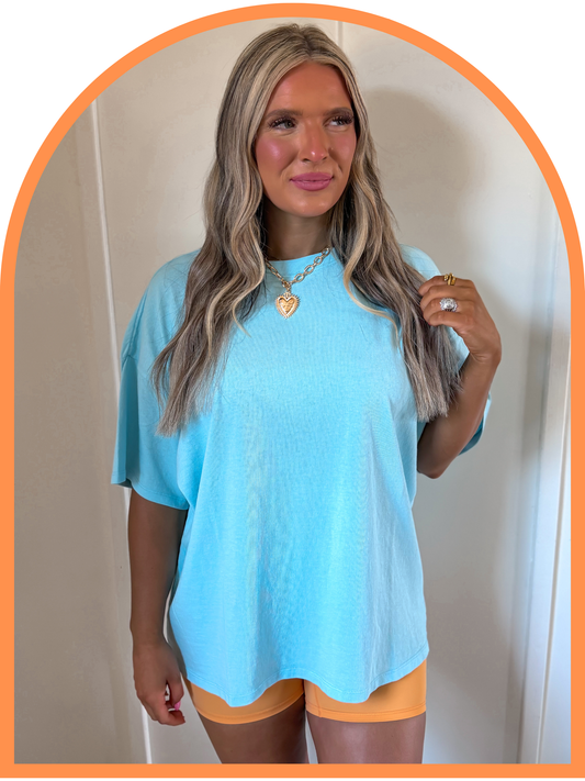 Acre oversized tee- Periwinkle