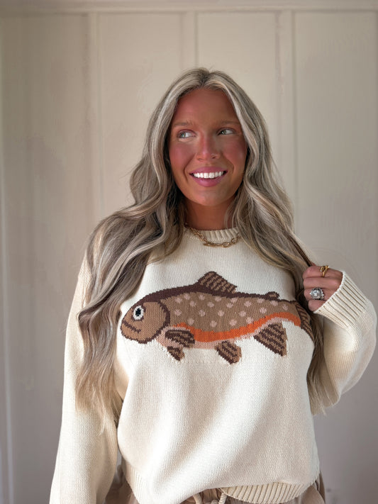 Hooked On Summer Pullover- Cream