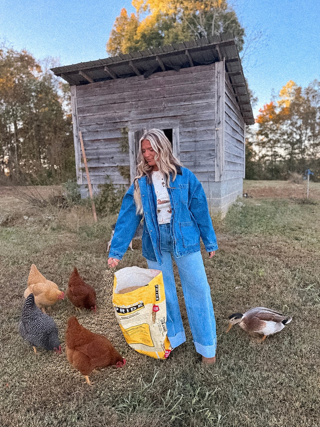 90’s Cuffed Farm Jean - medium denim
