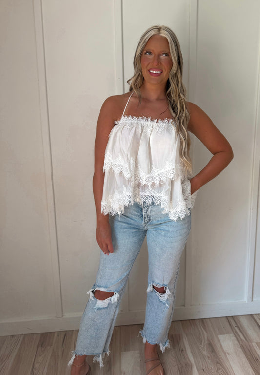 Nan’s Doily Swing Top - Lace & Ivory PRE ORDER