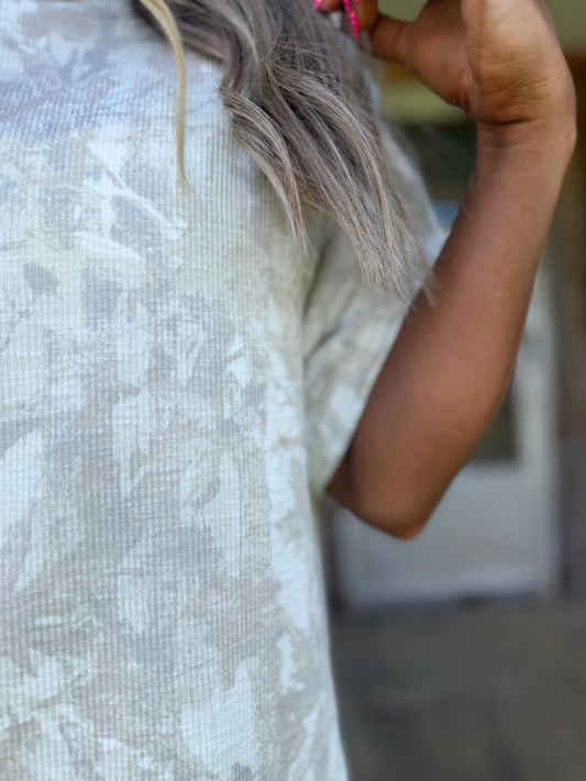 Porch Sittin’ Waffle tee- oak camo