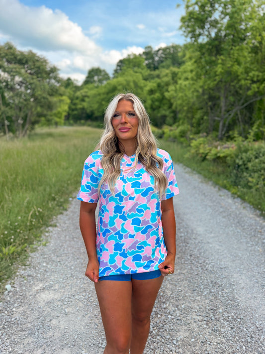 Southern Skies Camo- Oversize Tee
