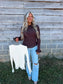 Doily Lace Layer Sweater - Cream & Brown