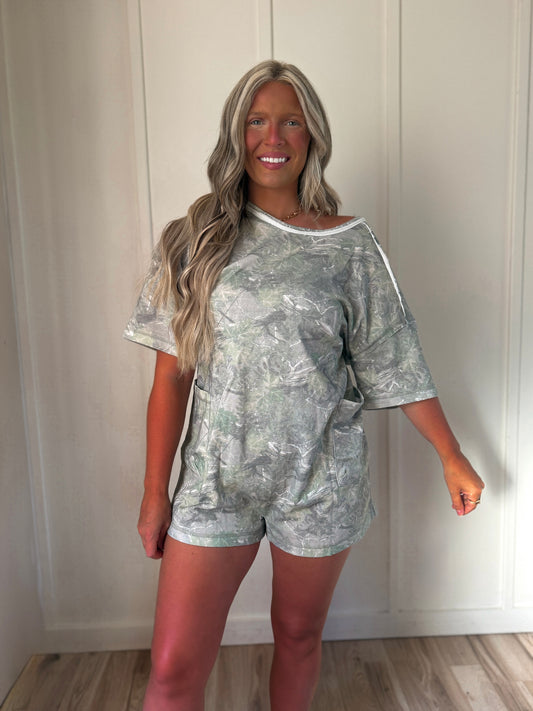 River Bank Romper - Camo