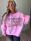 BLESSED Varsity Crew Neck - Plaid