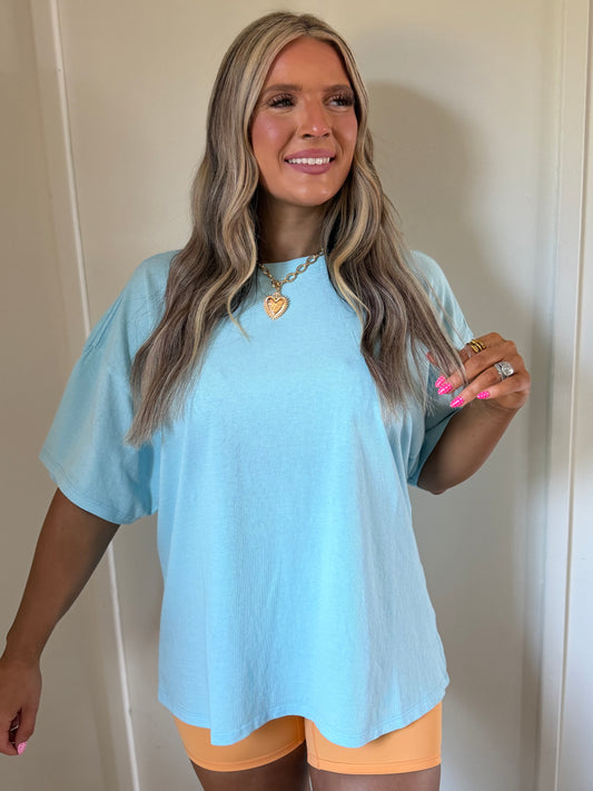 Acre oversized tee- Periwinkle