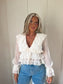Ella Eye-lit Blouse - Lace & Ivory