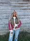 Wild Rag - Bandana Quilted Coat Hunter Green & Maroon