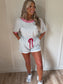 American Grown Gal- Romper Red Stripe