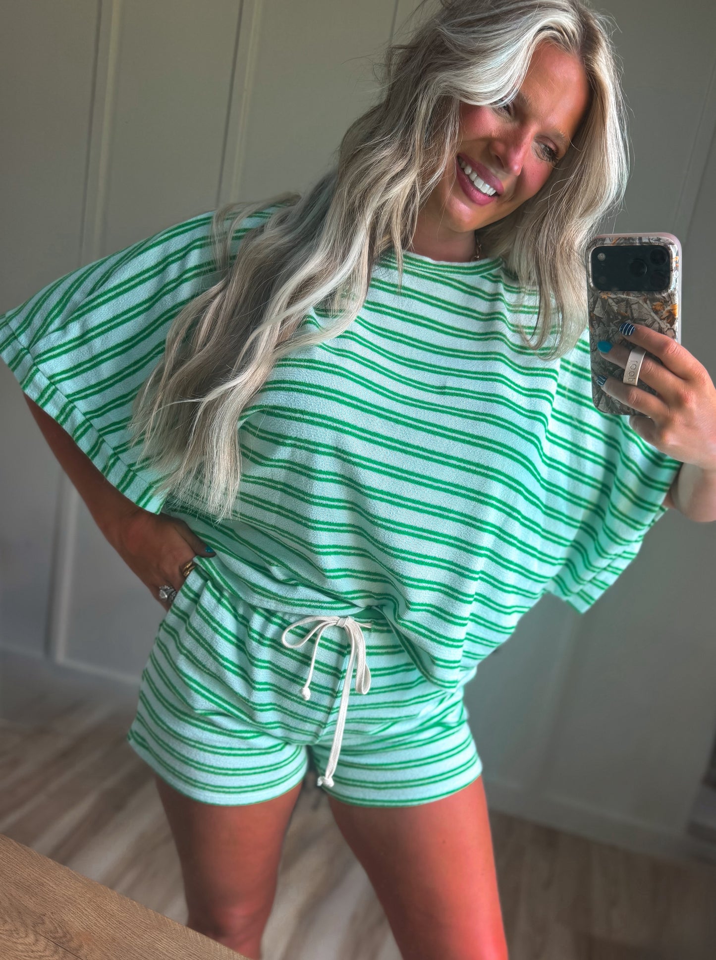 Poolside Cabana Set - Green Stripe