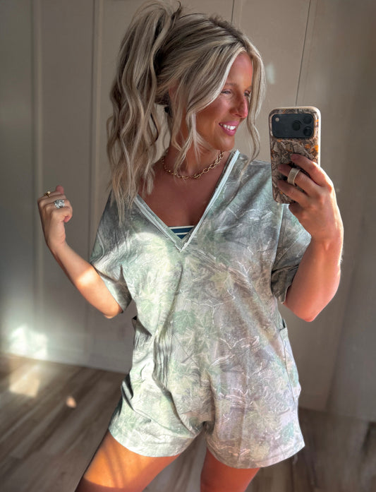 River Bank Romper - Camo