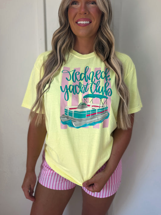 Redneck Yacht Club- CC Tee Neon Yellow