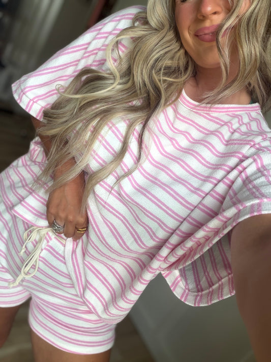 Poolside Cabana - Pink Stripe Set