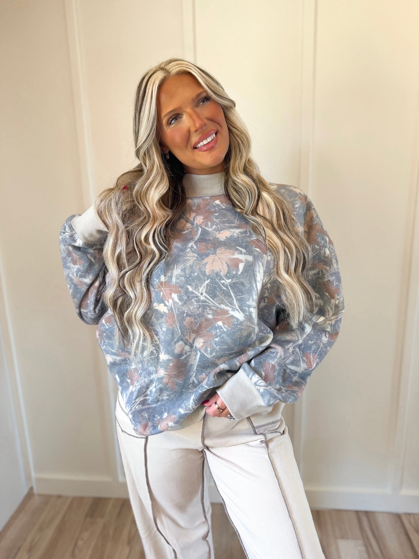 Raised On The Ridge - Camo Mockneck