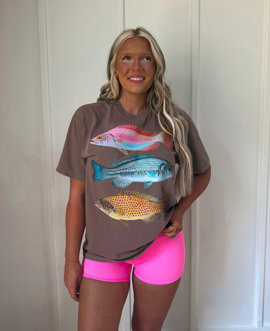 Catch Fish Not Feelings - CC Tee Brown
