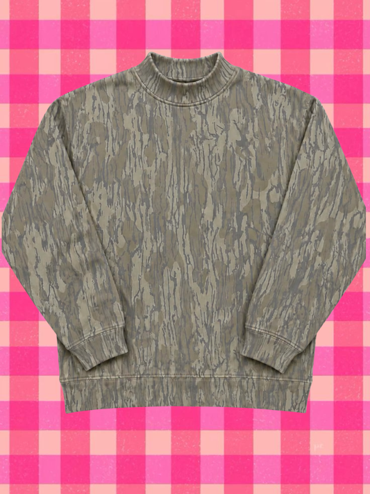 Eighty Acre Bottomland Mock-Neck *LEAVE DESIGN IN NOTES
