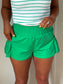Garden Run Active Shorts- Green Pop
