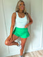 Garden Run Stripe Tank- Green Pop
