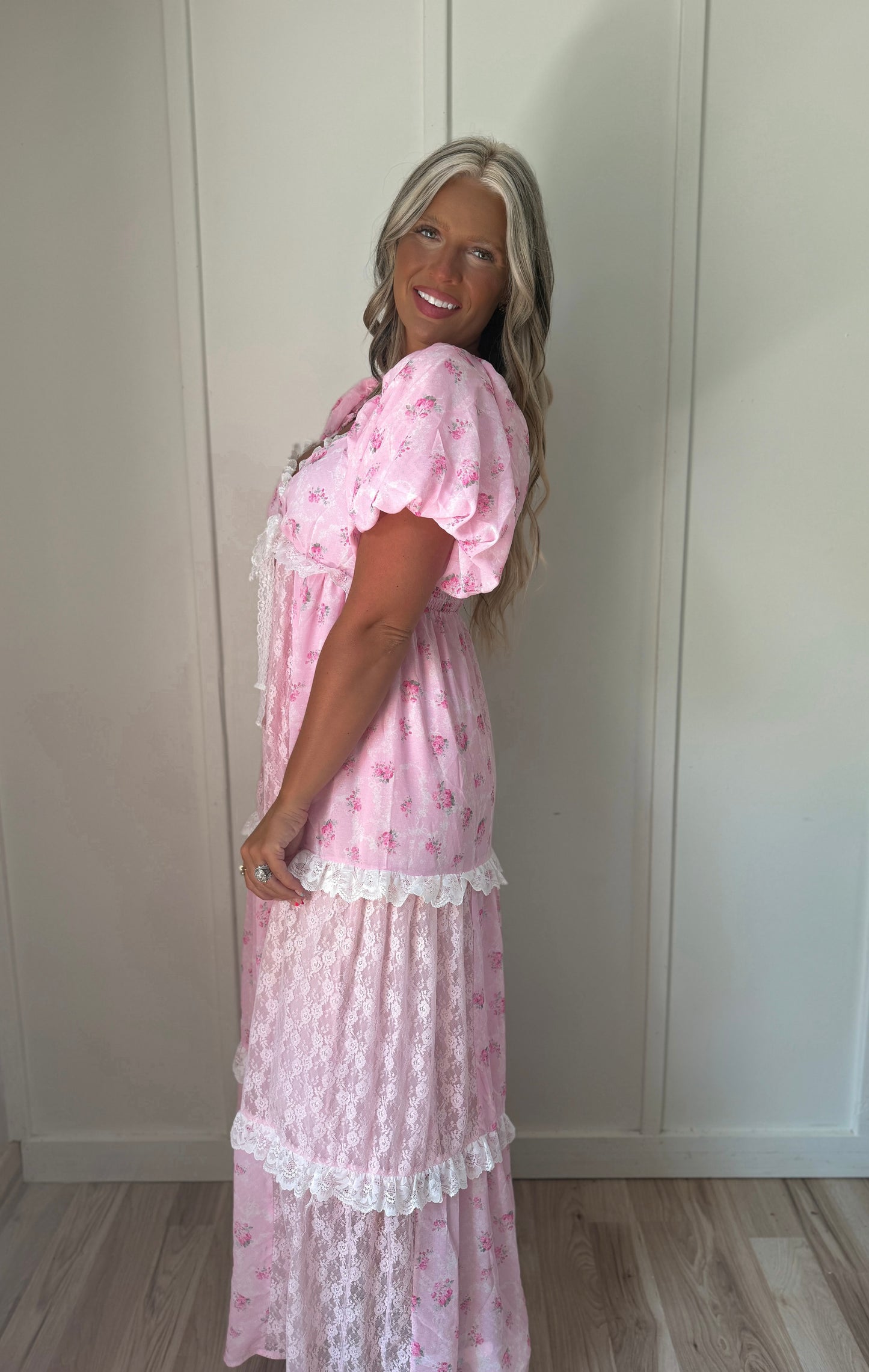 After The Amen - Floral & Lace Dress