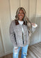 Deer Camp - Denim Collard Deer Print Jacket