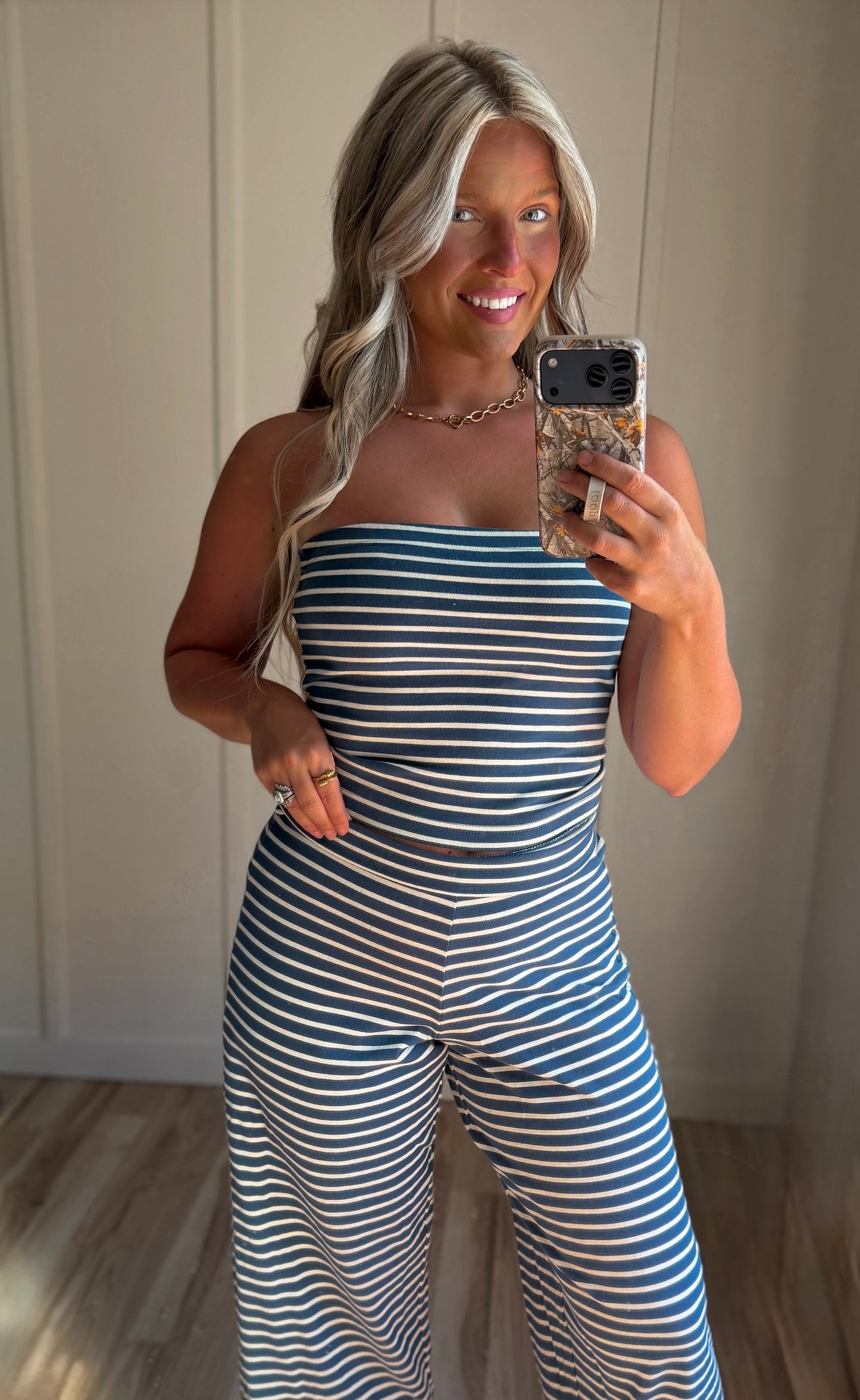 Shoals Stripe Set- Navy & White