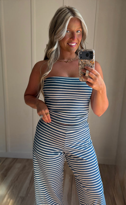 Shoals Stripe Set- Navy & White
