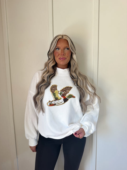 Sequin & Shots - Mallard Mockneck Cream