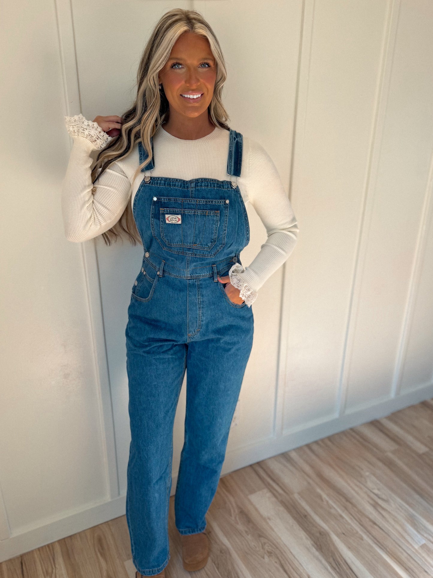Back In The Day - 90’s Medium Wash Overhauls