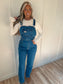 Back In The Day - 90’s Medium Wash Overhauls