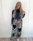 Barn Quilt In The Fall - Black & Cream Britches