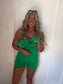 Porch To Pier - Green Mineral Wash Active Dress