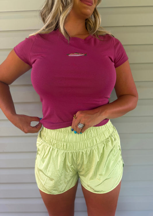 Raised On River Water Shorts- Dust Green