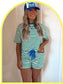 Sunday at Nan’s Stripe Set- blue/green